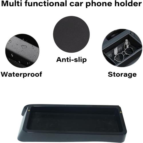 Car Phone Holder for Chevrolet Equinox EV 2024 2025 Accessories Apply to 17.7 Inch Touch Screen 15W Fast Wireless Charger Screen Fixed Clip Cell Phone Mount with Dashboard Storage Tray