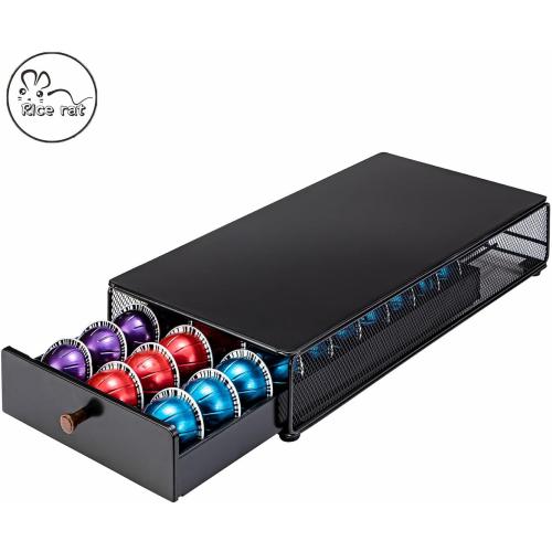 Rice rat Vertuo Capsule Holder Drawer for Nespresso with Handle (30 Pods)