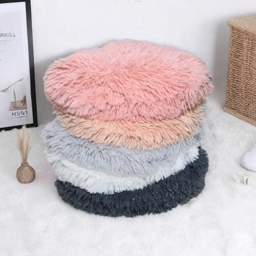 Plush Cat Dog Cushion,Round Pet Warm Mat, PP Cotton Soft and Comfortable for Living Room