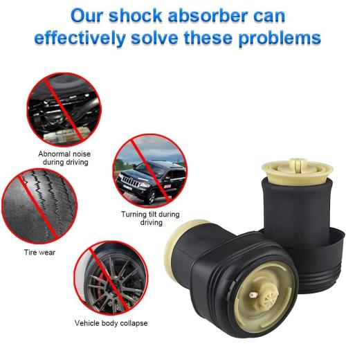 JDMON Replacement for Rear Air Spring kit Suspension Bags Compatible with BMW X5 E70 2007 2008 2009 2010 2011 2012 2013, X6 E71 E72 2008-2014, 37126790080 37126790078, Pair Left & Right