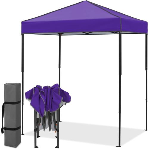 EAGLE PEAK 6x4 Instant Pop Up Canopy Tent, Purple | Small Portable Canopy with Carry Bag, Lightweight Pop Up Outdoor Tent for Beach, Camping & Sports, Easy Setup, Ultra Compact