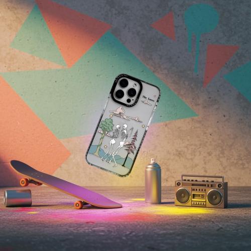 for iPhone 16 Pro Max Case, Tarot Skeleton Lovers & Nature Scene Design, Military-Grade Drop Protection, Soft Slim TPU Protective Cover with Camera Protection for Teens