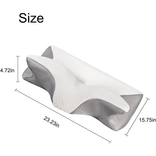 Color White Dreamers Relief Pillow, Neckhaven Pillow, Cervical Neck Pillow for Pain Relief & Sleeping, Ergonomic Contour for Side Sleepers, Necks and Shoulder Support