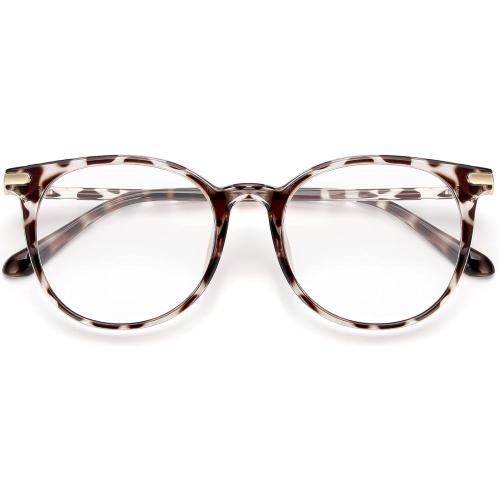 Gaoye Blue Light Blocking Glasses, Retro Round Eyewear Frame Anti Eyestrain Computer Glasses for Women Men (*Leopard)