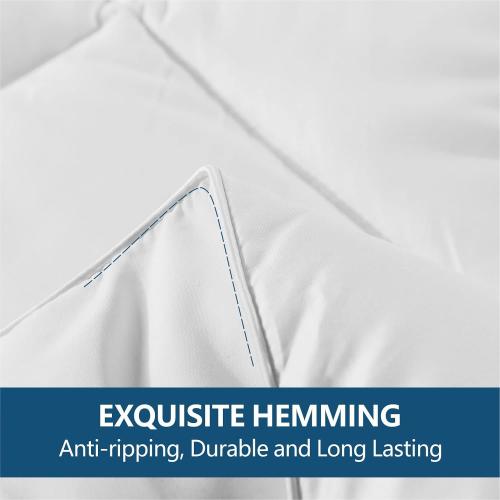 Cozynight Down Alternative Comforter-All Season Full Comforters Duvet Insert with Corner Tabs-Lightweight Breathable Reversible White Comforter 82x86 inches