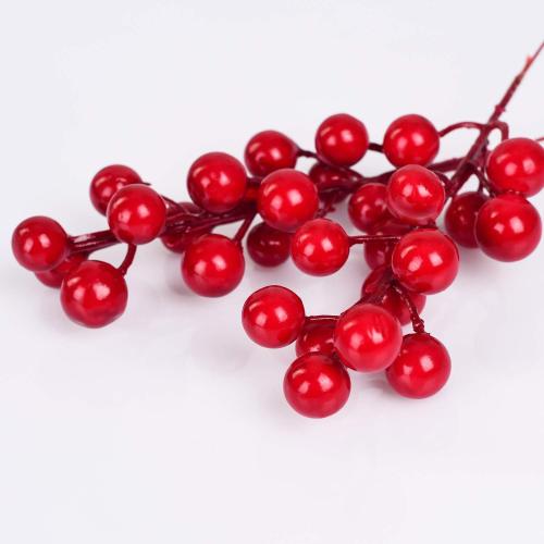 Lvydec Artificial Red Berry Picks - Christmas Holly Berry Branches Red Berry Stems for Holiday Home Decor and Crafts