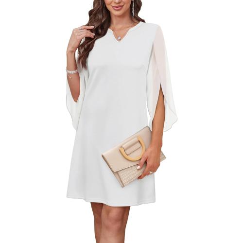 Size  XL...RUMIA Cocktail Dresses for Women Chiffon Sleeve Wedding Guest Dress (XS-3XL)