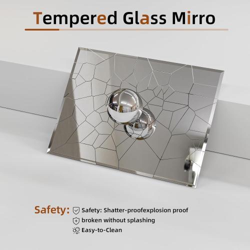 Rectangular Beveled Bathroom Mirrors, 28X48 inch Square Frameless Mirror, Rectangular Frameless Mirrors，Beveled Bathroom Mirror。