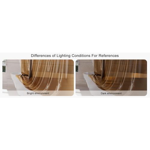 AmazerBath Shower Curtain Liner, EVA Clear Orange-Brown Heavy Duty Shower Curtain and Liner 2-in-1, 72x72 Luxury Plastic Weighted Bathroom Shower Liner, 12 Rustproof Grommets & 3 Heavyweight Stones