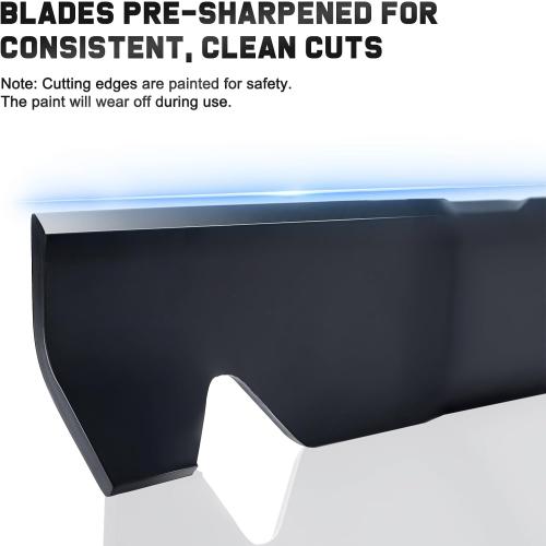 2 Pack Black YTH22V46 46 inch Mower Blades for Hus qvarna Craftsman Poulan 405380 532405380 Z246 YTH20K46 YTH21K46 YTH22K46 YTA22V46 RZ4623 YT3000 46'' Deck Lawn Mower(High Lift)