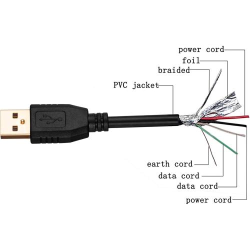 Tan QY USB A to A Male Cable 30Ft, Double End USB Cord with Gold-Plated Connector for Hard Drive Enclosures, Printers, Modems, Cameras(10M/30Ft)