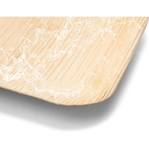 35 Pack Palm Leaf Plates Disposable, 6x9 Inch Bamboo Like Plate Rectangle Trays, Mini Charcuterie Board Appetizer Serving Plates for Cheese Dessert Party Wedding BBQ Picnic, Microwave Safe