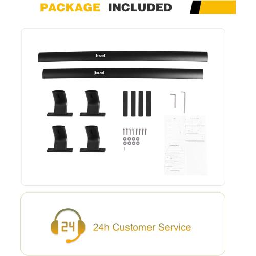 220lbs Cross Bar Roof Rack Fit for GMC Terrain 2018-2024 Cargo Carrier Crossbar Rooftop Accessories (with Side Roof Rails)