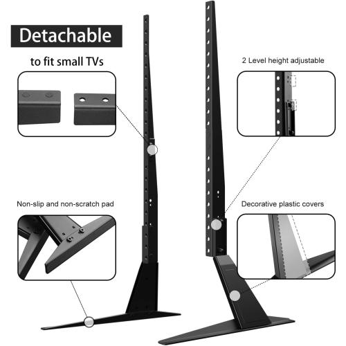 Universal TV Stand, Metal TV Legs for 20-65 inch LCD/LED/OLED/Plasma Flat&Curved Screen TV Height Adjustment with VESA 75x75mm to 800x500mm Max ML1760