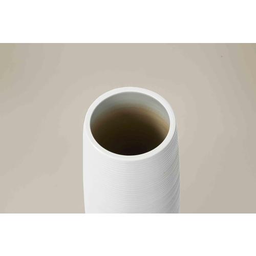 Extra Large 31.5 Floor Vase Modern Minimalist - Handmade Ceramic White Gloss Vase for Entryway, Wedding Decor, Farmhouse Living Room - Fits Tall Stems & Branches (7 Mouth, 9.8 Max Width