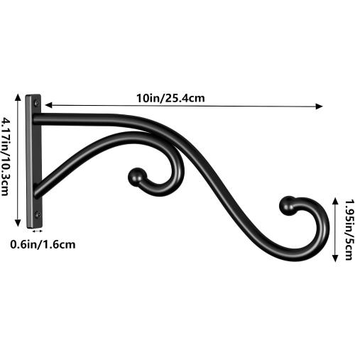 Plant Hook Hanging Plant Brackets - 2 Pack 10 Inch Plant Hanger.