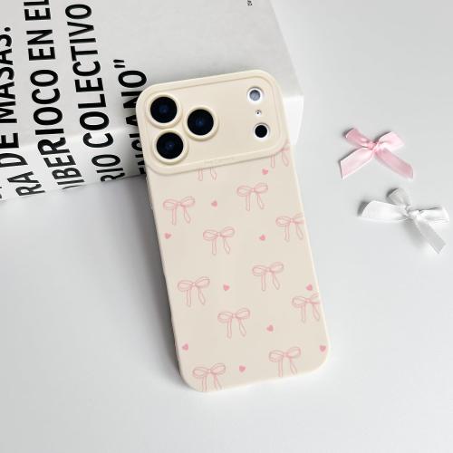 NITITOP Compatible for iPhone 17 Pro Max Case Cute Bow Knot - Pink