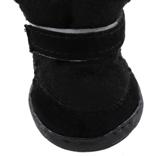 Puppy Snow Booties for Small Dogs, Chihuahua Booties for Winter, Tiny Cat Booties, Cat Shoes for Cold Weather Black Label 4