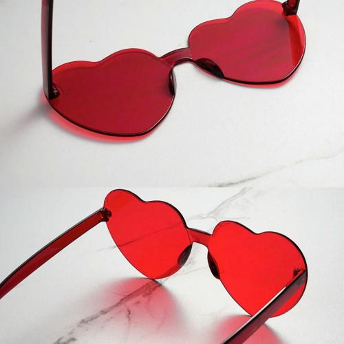 Sunglasses Outdoor Play Small Faces – Candy-colored Heart Fun Fashion Anti-glare Uv400 Frameless