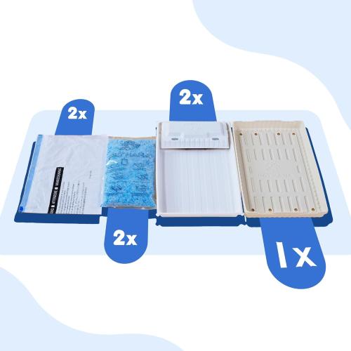 Crystal Cat Litter and Disposable Litter Trays 2 Sets Compatible with Petsafe Scoop-Free Classic/Legacy/Smart Litter Boxes, Triple Leak Proof Design, Excellent OdorControl, One-Hand Disposing.