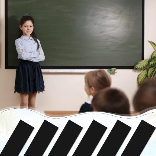 Colarr 24 Pcs Black Magnetic Borders for Classroom 12 x 0.75