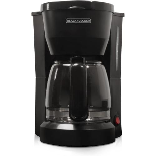 BLACK DECKER 5-Cup Coffeemaker, Black, DCM600B