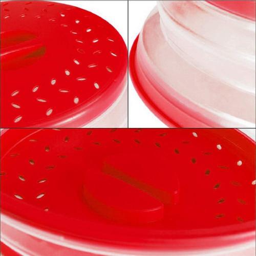 MMDcase [2 PCS]Microwave Splatter Cover Vented Collapsible Microwave Food Cover With Easy Grip Handle, Dishwasher-Safe, BPA-Free Silicone & Plastic, 10.5 Round