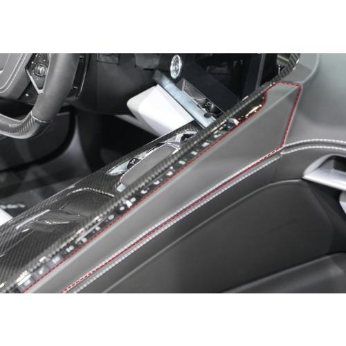 crosselec Carbon Fiber Interior Center Control Cover Trim for Chevrolet Corvette C8 2020-2025 (Central Control Kit)