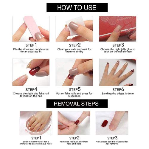 Medium Coffin Press On Nails Crystal Gem Design Fake Nails Acrylic Gradient Bling False Nails Reusable Ballerina Stick On Nails for Women and Girls （24 PCS）