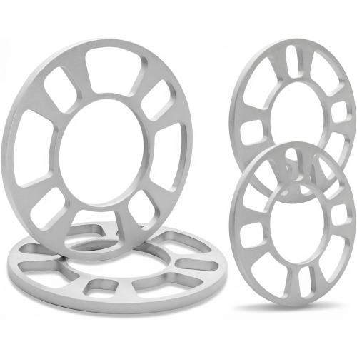 Set of 4 Pack Universal Wheel Spacers, 5/16 (8 mm) Die Cast Replacement Aluminum Spacer for 4 Lugs Wheels/Rims, Fits 100 to 114.3mm Multiple Bolts Pattern, 4x100, 4x108, 4x110, 4x114.3, 4x4.5