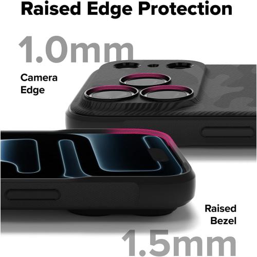 Ringke Onyx for iPhone 17 Pro Max Case, [Feels Good in The Hand] Oil & Dirt Resistant, Individual Lens Covers for Cameras, Non-Slip Enhanced Grip Lightweight Cover - Camo Black