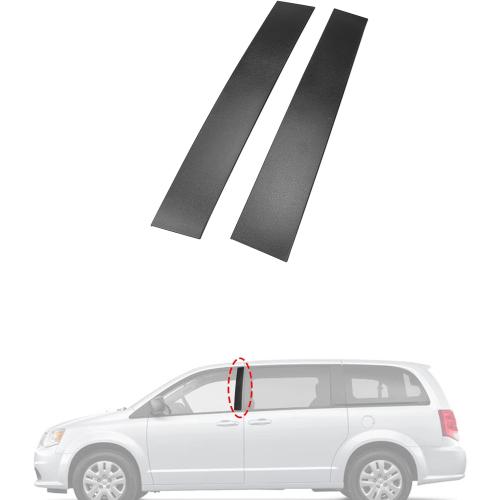 Front Driver & Passenger Side Windshield Outer B Pillar Trim Molding kit Compatible with Dodge Grand Caravan 2008-2020 Chrysler Town Country 2008-2016 Replaces 926-445 926-446 (Left & Right 2ps)