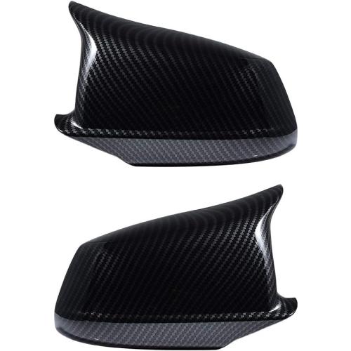 Astra Depot 2X Door Wing Rearview Side Mirror Cover Cap Compatible with 2011-2013 BMW F10 5-Series Sedan Pre-LCI (Carbon Fiber)