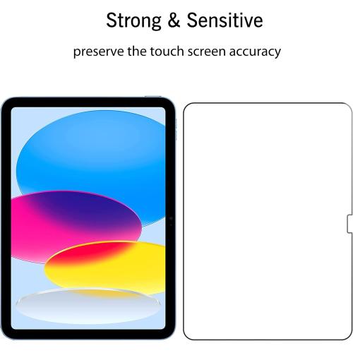 Ailun Screen Protector for iPad 11th A16 2025 [11 Inch] / 10th Generation 2022 [10.9 Inch], Tempered Glass [Face ID & Apple Pencil Compatible] Ultra Sensitive Case Friendly [2 Pack]