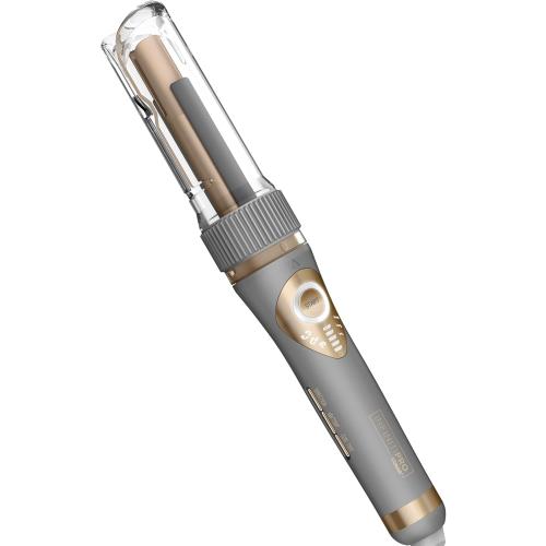 INFINITI PRO CONAIR Curl Secret Automatic Curling Iron, ¾-inch Curling Iron Barrel, Automatic Hair Curler for All Hair Types and Lengths, Dual Voltage for Worldwide Travel, Gray/Gold