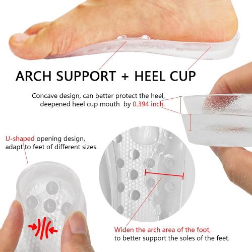 2025 New Gel Arch Support Heel Cup, Elastic Big Particle Enhanced Massage, Relieve Plantar Fasciitis&Achilles Tendonitis, Self-Adhesive Heel Pad, Shock Absorption for Sneaker Work Boot