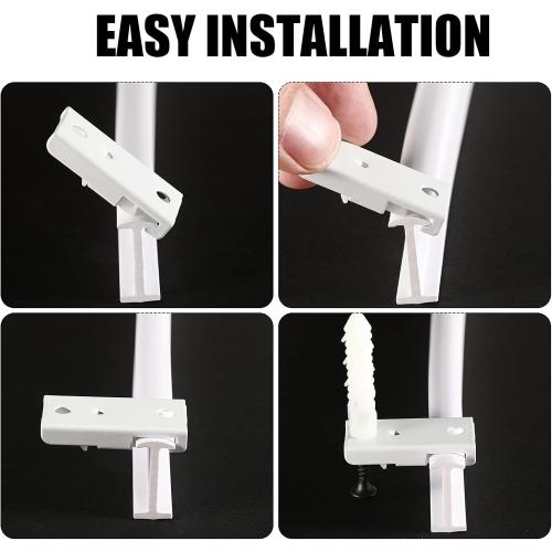 WHITE Jetec Flexible Bendable Ceiling Curtain Track, 9.8ft/16.4ft(5m), Ceiling Mount for Curtain Rail with Track, Room Divider(5 m,White)