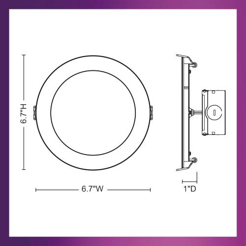 PHILIPS LED 60W Slim 6-inch Canless Downlight 12-Pack Selectable White Multi-CCT 1000 Lumen (12.5W = 60W) Dimmable No Housing Required