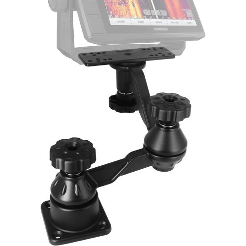 Aluminum Fish Finder Mount, Marine Electronics Mount with Reinforced Dual-Joint Adjustable Arm for 7-16 Large Depth Finder Display, Compatible with Garmin, Lowrance, Humminbird and More