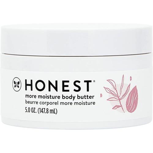 The Honest Company More Moisture Body Butter Moisturizing Cream for Dry Skin Vegan and Hypoallergenic Shea Butter and Nourishing Oils 5 oz