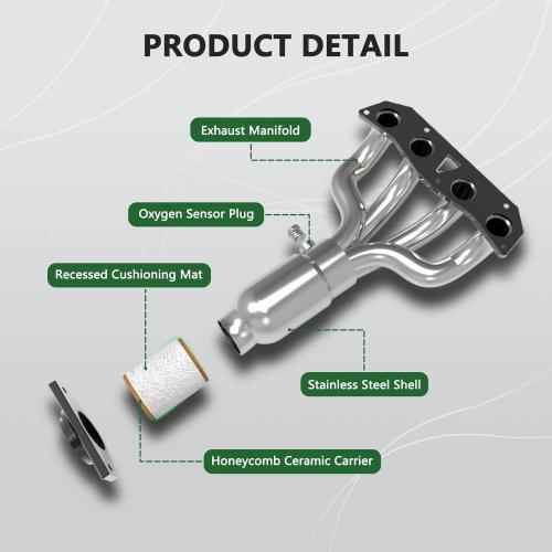 Front Catalytic Converter Compatible with 2007 2008 2009 2010 2011 2012 2013 2014 2015 2016 2017 Jeep Compass/Patriot 2.4L(4WD Only), 2007-2008 Dodge Caliber 2.4L, Direct-fit(EPA Compliant)