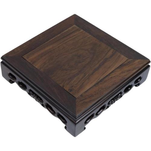 Ebony Wood Display Pedestal, 5.5 Inches Width, 1.57 Inches Height