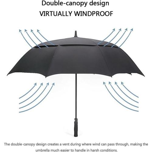 G4Free 47/54/62/68 Inch Automatic Open Golf Umbrella Oversize Extra Large Double Canopy Vented Windproof Waterproof Stick Umbrellas