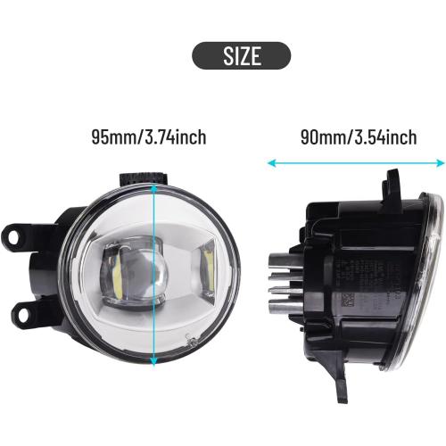 SIEMID New Generation LED Fog Light Assemblies – Upgrade for Toyot.a Camry, Corolla, Yaris, Auris, Prius, Avalon, Matrix, Solara 2006 2007 2008 2009 2010 2011 2013 2014 2015 2016 2018 2019 H8/H9/H11
