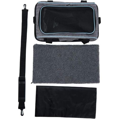 19x12x12 Inches GREY Vceoa Cat, Dog Carrier for Pets Up to 22 Lbs, Soft-Sided Cat Bag Animal Carriers Travel Puppy Carry As a Toy of Fabric Pet Home