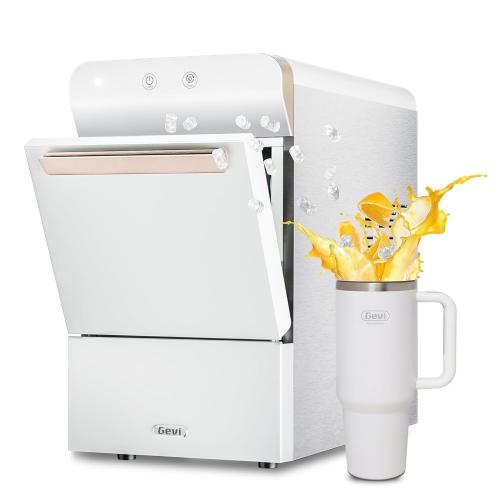 Gevi V2.0 Nugget Ice Maker Countertop 30lbs/24H, Pellet Ice Makers with Self-Cleaning & Energy-Efficient, Chewable Pebble Ice Machine for Home, White