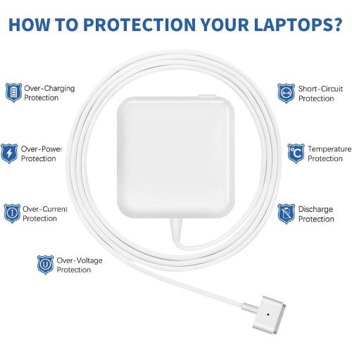 Mac Book Air Charger Replacement, 45W Power T-tip Magnetic DC Connector Adapter for Mac Book Air 11 inch and 13 inch (Between 2012-2017)