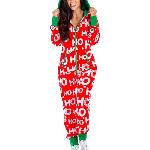 Size 2XL.RINTONIX Women's Ugly Christmas Pajama Onesie Jumpsuits Men Onesie Christmas Zipper Hoodies Pajama Overall