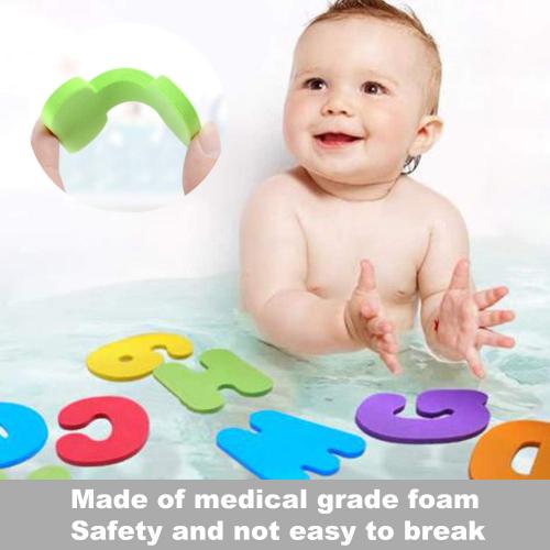 Bath Toys Organizer   36 Soft Foam ABC 123 Letters & Numbers Bathroom Alphabet Baby Toys for Early Learning Foam Letters and Quick Dry Storage Net Bag