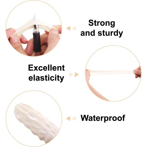 G2PLUS Disposable Latex Finger Cots Rubber, 140g(Approx 205PCS) Fingertips Protective Finger Art Latex Tissue Finger Cot (White)
